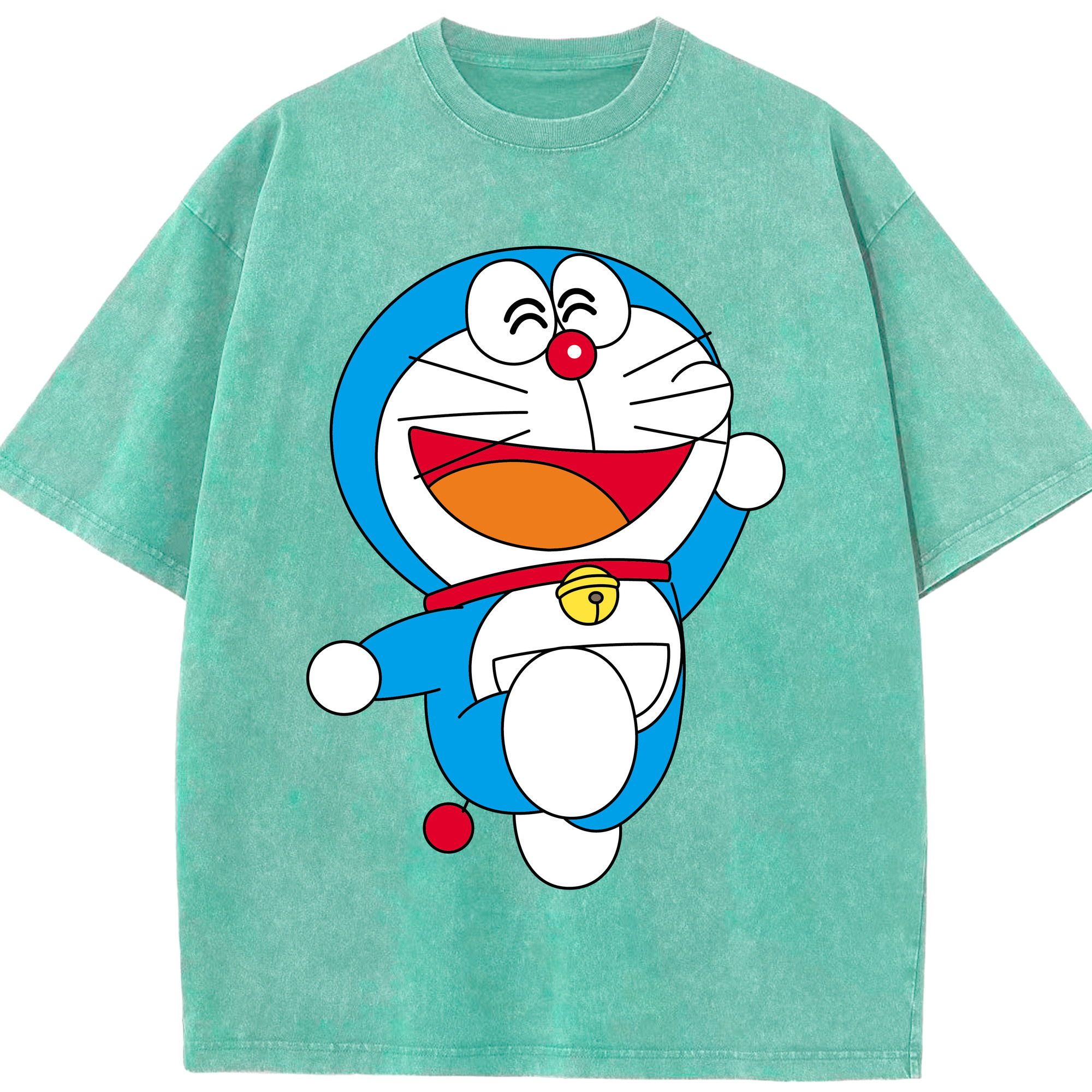 （画像用） ドラえもん Doraemon 綿100% ヴィンテージ風 半袖Tシャツ（フロントプリント）